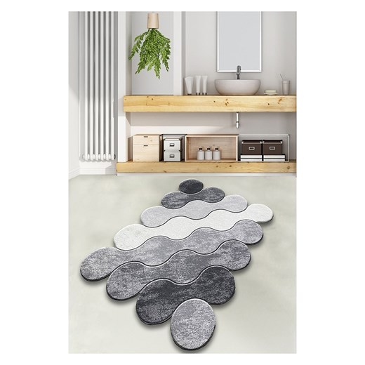 Colourful Cotton Dywanik łazienkowy &quot;Circle&quot; w kolorze szarym ze sklepu Limango Polska w kategorii Akcesoria łazienkowe - zdjęcie 173992347