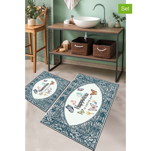 Colourful Cotton Dywaniki łazienkowe (2 szt.) ze wzorem ze sklepu Limango Polska w kategorii Akcesoria łazienkowe - zdjęcie 173992568