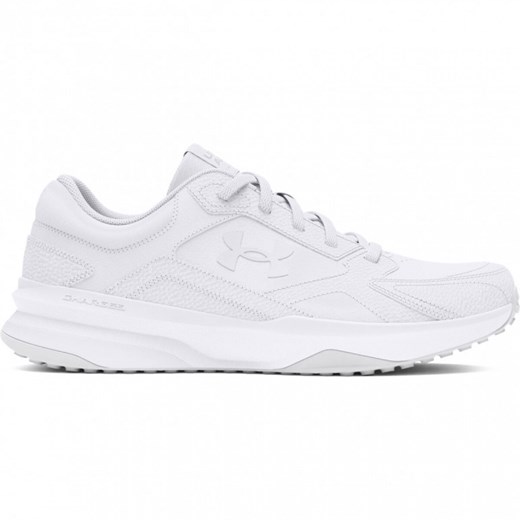 Męskie buty treningowe Under Armour  UA Edge Leather - białe ze sklepu Sportstylestory.com w kategorii Buty sportowe męskie - zdjęcie 173995867