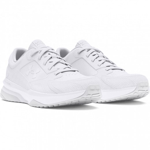 Męskie buty treningowe Under Armour  UA Edge Leather - białe ze sklepu Sportstylestory.com w kategorii Buty sportowe męskie - zdjęcie 173995868