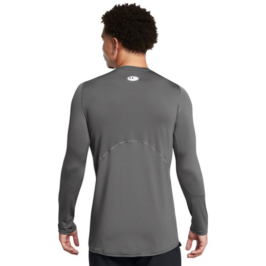 Męski longsleeve treningowy Under Armour UA Hg Armour Fitted Ls - szary ze sklepu Sportstylestory.com w kategorii T-shirty męskie - zdjęcie 173996039