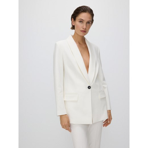 Reserved - Marynarka z szalowym kołnierzem - biały Reserved M Reserved