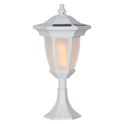 STAR Trading Solarny lampion LED &quot;Flame&quot; w kolorze białym - 15,5 x 63 cm ze sklepu Limango Polska w kategorii Oświetlenie ogrodowe - zdjęcie 173996875