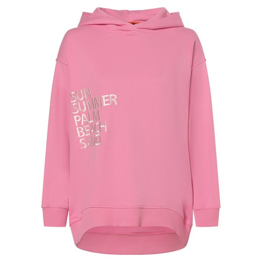 Marie Lund Damski sweter z kapturem Kobiety wyrazisty róż jednolity ze sklepu vangraaf w kategorii Bluzy damskie - zdjęcie 173997348