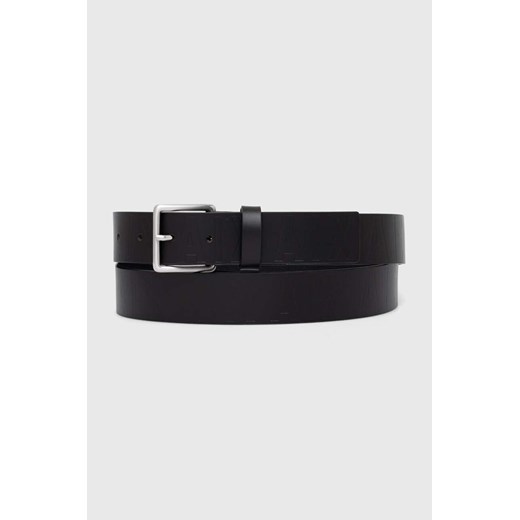 Armani Exchange pasek skórzany męski kolor czarny 951415 4F896 ze sklepu ANSWEAR.com w kategorii Paski męskie - zdjęcie 173998548