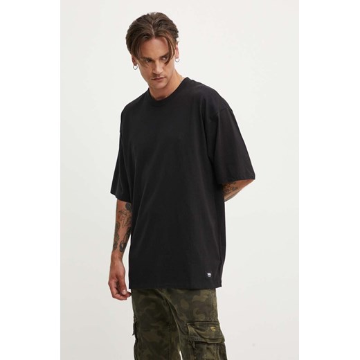 Vans t-shirt bawełniany męski kolor czarny gładki VN000G51BLK1 ze sklepu ANSWEAR.com w kategorii T-shirty męskie - zdjęcie 173998927