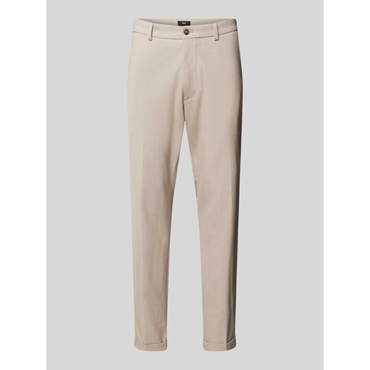 Spodnie materiałowe o kroju tapered fit ze szlufkami na pasek model ‘CIBODO’ ze sklepu Peek&Cloppenburg  w kategorii Spodnie męskie - zdjęcie 173999688