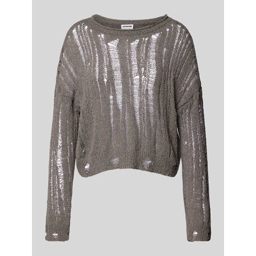Sweter z dzianiny z ażurowym wzorem model ‘MARY’ ze sklepu Peek&Cloppenburg  w kategorii Swetry damskie - zdjęcie 173999709