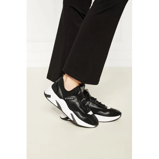 Buty sportowe damskie Guess sneakersy wiązane z tworzywa sztucznego