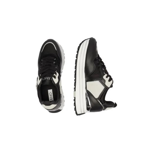 Buty sportowe damskie Liu Jo sneakersy na platformie na wiosnę czarne sznurowane z tkaniny