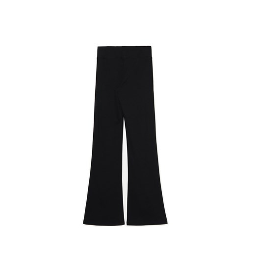 Cropp - Czarne spodnie dresowe typu flare - czarny Cropp XS Cropp