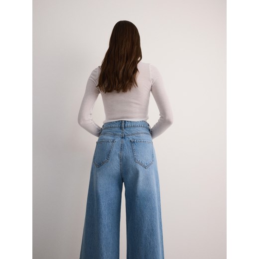 Reserved - Jeansy wide leg - niebieski Reserved 42 Reserved