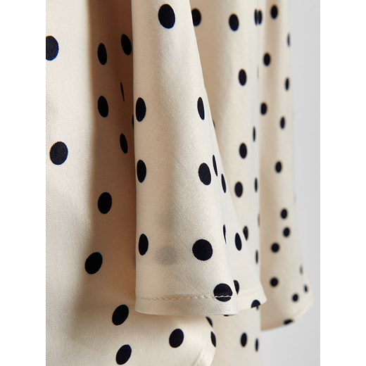 Reserved - Spódnica maxi w groszki - złamana biel Reserved M Reserved