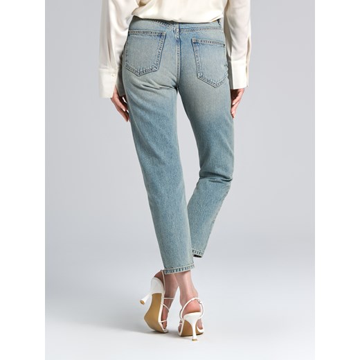 Sinsay - Jeansy mom fit - niebieski Sinsay 44 Sinsay