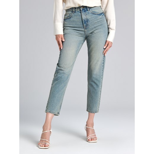 Sinsay - Jeansy mom fit - niebieski Sinsay 34 Sinsay