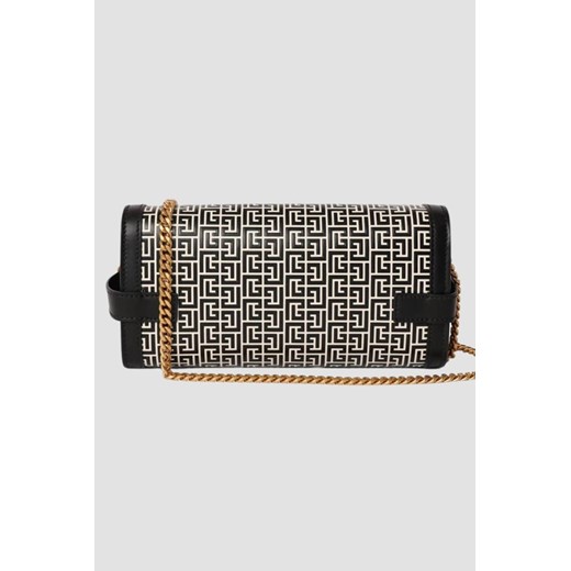BALMAIN Czarno-biała torebka B-buzz Pouch 23-cuir Emb Pb outfit.pl