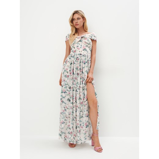 Mohito - Sukienka maxi w kwiaty - beżowy ze sklepu Mohito w kategorii Sukienki - zdjęcie 174006769