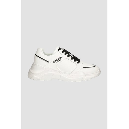 JUST CAVALLI Białe sneakersy Fondo Casper, Rozmiar 41 ze sklepu outfit.pl w kategorii Buty sportowe męskie - zdjęcie 174006937