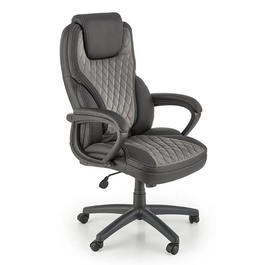 Nowoczesny szary tapicerowany fotel obrotowy - Savixo Elior One Size Edinos.pl