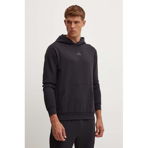 adidas Performance bluza treningowa Designed for Training kolor czarny z kapturem gładka IY1119 ze sklepu ANSWEAR.com w kategorii Bluzy męskie - zdjęcie 174008339