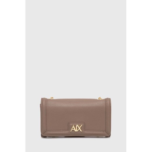 Armani Exchange portfel damski kolor beżowy 948564 4R731 ze sklepu ANSWEAR.com w kategorii Portfele damskie - zdjęcie 174008825