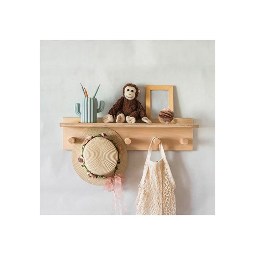 hippodino Regał ścienny w kolorze jasnobrązowym - 60 x 10 x 20 cm ze sklepu Limango Polska w kategorii Meble dziecięce - zdjęcie 174010318