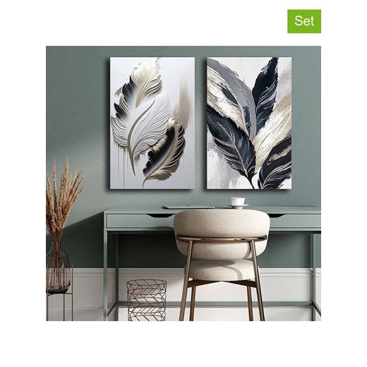 ABERTO DESIGN Druki (2 szt.) na płótnie - 45 x 70 cm ze sklepu Limango Polska w kategorii Obrazy - zdjęcie 174011435