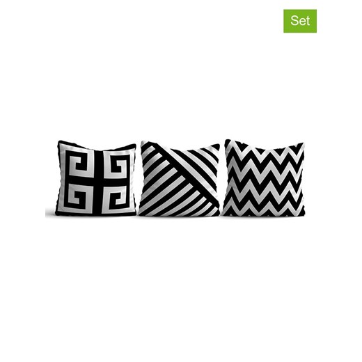 ABERTO DESIGN Poszewki (3 szt.) w kolorze biało-czarnym na poduszkę - 43 x 43 cm Aberto Design onesize wyprzedaż Limango Polska