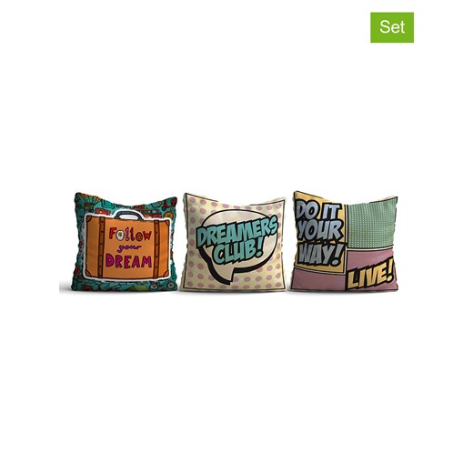 ABERTO DESIGN Poszewki (3 szt.) ze wzorem na poduszkę - 43 x 43 cm Aberto Design onesize Limango Polska wyprzedaż