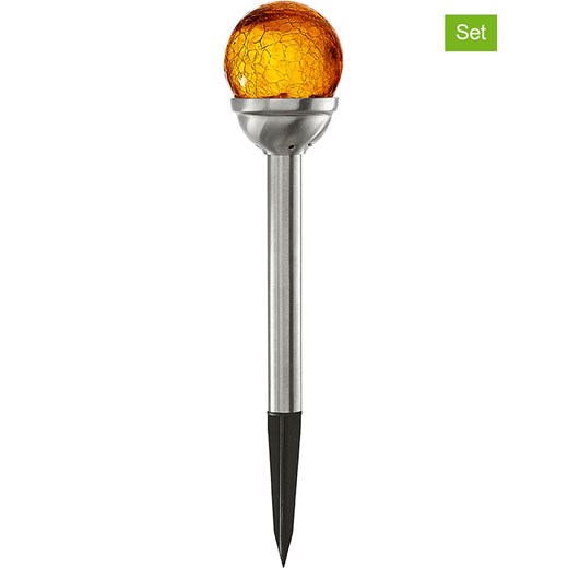 STAR Trading Solarne lampy ogrodowe LED (2 szt.) - wys. 28 cm ze sklepu Limango Polska w kategorii Oświetlenie ogrodowe - zdjęcie 174011929