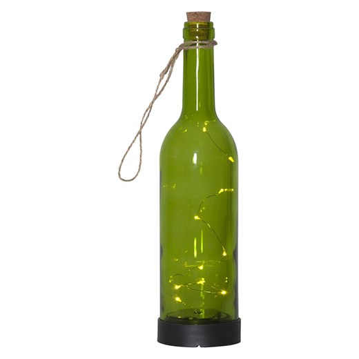 STAR Trading Solarna zawieszka LED &quot;Bottle&quot; w kolorze zielonym - 7,5 x 31 x 7,5 cm ze sklepu Limango Polska w kategorii Oświetlenie ogrodowe - zdjęcie 174012057
