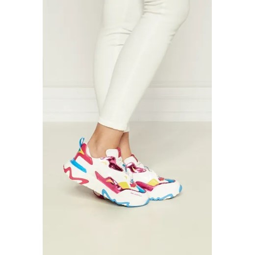 Buty sportowe damskie Karl Lagerfeld sneakersy sznurowane ze skóry