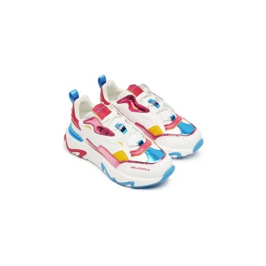 Buty sportowe damskie Karl Lagerfeld sneakersy sznurowane ze skóry