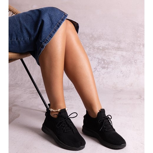 Czarne sneakersy sportowe Khitam ze sklepu gemre w kategorii Buty sportowe damskie - zdjęcie 174016025