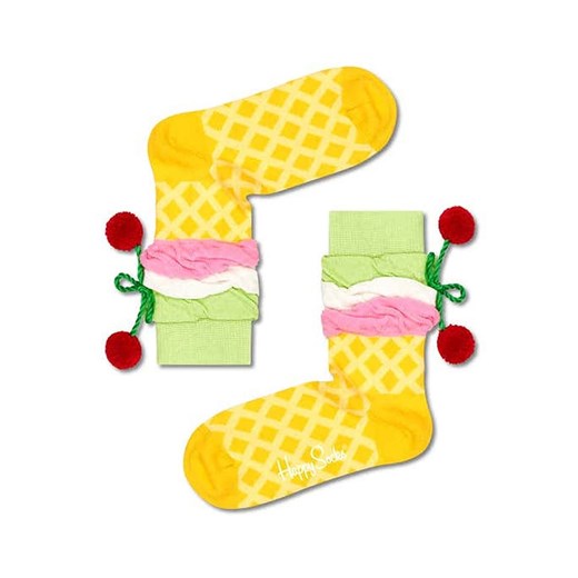 Happy Socks Skarpety &quot;Ice cream&quot; w kolorze jasnoróżowo-zielono-żółtym ze sklepu Limango Polska w kategorii Skarpetki dziecięce - zdjęcie 174016648