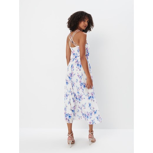 Mohito - Wzorzysta sukienka maxi na ramiączkach - biały Mohito L Mohito