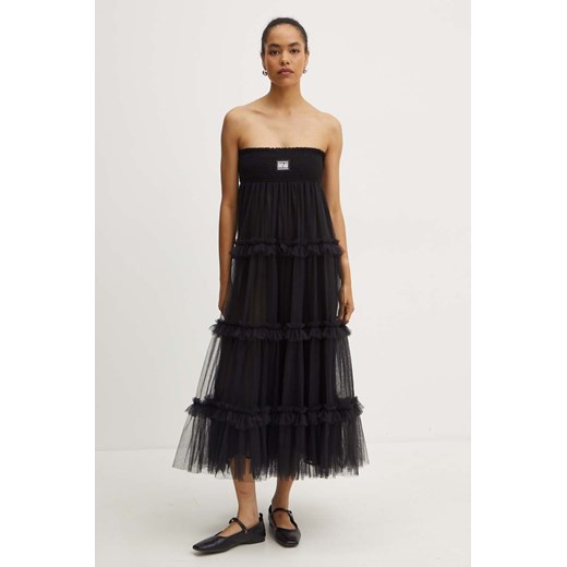 Versace Jeans Couture spódnica kolor czarny maxi rozkloszowana 77HAE800 J0144 ze sklepu ANSWEAR.com w kategorii Spódnice - zdjęcie 174018038