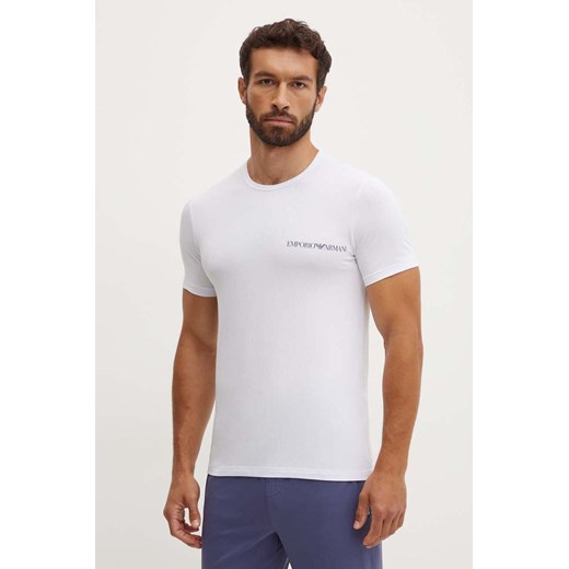 Emporio Armani Underwear t-shirt lounge 2-pack kolor biały z nadrukiem 111267 4F717 ze sklepu ANSWEAR.com w kategorii T-shirty męskie - zdjęcie 174018145