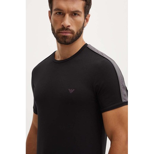 Emporio Armani Underwear t-shirt lounge kolor czarny z nadrukiem 111890 4F717 ze sklepu ANSWEAR.com w kategorii T-shirty męskie - zdjęcie 174018188