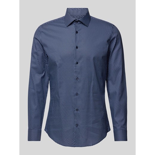 Koszula biznesowa o kroju slim fit z kołnierzykiem typu kent ze sklepu Peek&Cloppenburg  w kategorii Koszule męskie - zdjęcie 174019358