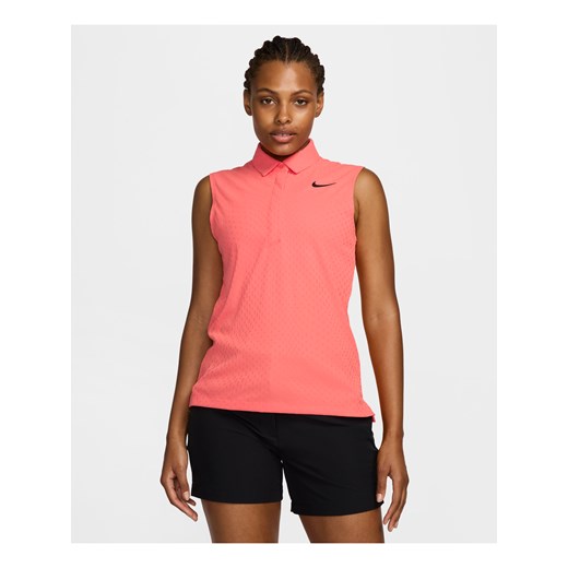 Damska koszulka polo bez rękawów do golfa Dri-FIT ADV Nike Tour - Różowy ze sklepu Nike poland w kategorii Bluzki damskie - zdjęcie 174019639