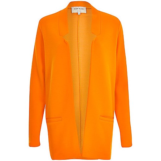 Orange jersey inverse collar blazer jacket river-island  kurtki