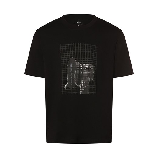 Armani Exchange Koszulka męska Mężczyźni Bawełna czarny nadruk ze sklepu vangraaf w kategorii T-shirty męskie - zdjęcie 174022558