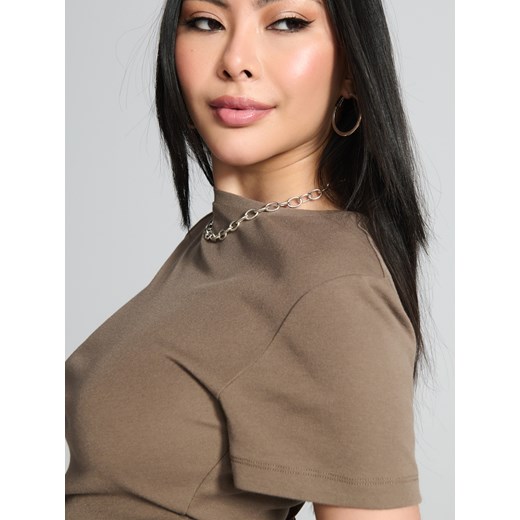 Sinsay - Sukienka midi - brązowy Sinsay XXS Sinsay