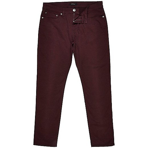 Berry red slim chinos river-island  