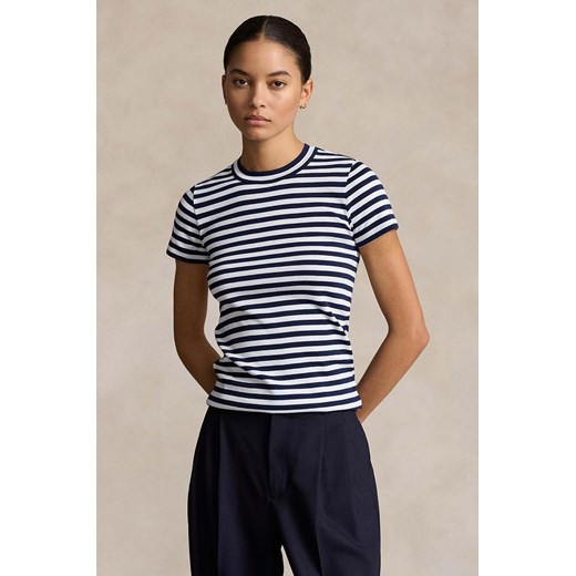 Polo Ralph Lauren t-shirt bawełniany kolor biały ze sklepu ANSWEAR.com w kategorii Bluzki damskie - zdjęcie 174026128