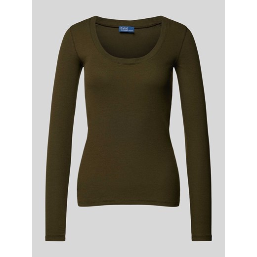 Sweter z dzianiny z prążkowanym,okrągłym dekoltem ze sklepu Peek&Cloppenburg  w kategorii Swetry damskie - zdjęcie 174026447
