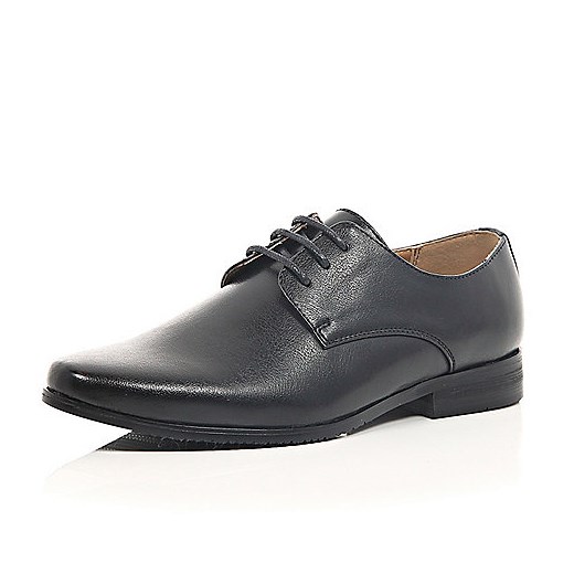 Boys black pointed smart shoes river-island  