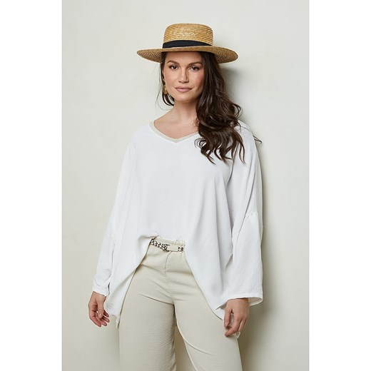 Curvy Lady Bluzka w kolorze białym ze sklepu Limango Polska w kategorii Bluzki damskie - zdjęcie 174027855