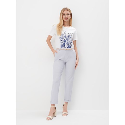Mohito - Spodnie chino slim - błękitny Mohito 32 Mohito
